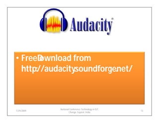 Audacity for Listening and Speaking Material Development