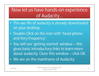 Audacity for Listening and Speaking Material Development