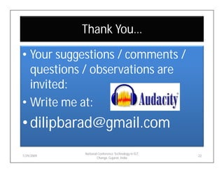 Audacity for Listening and Speaking Material Development