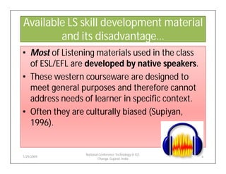 Audacity for Listening and Speaking Material Development