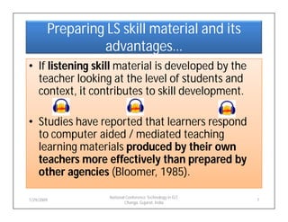 Audacity for Listening and Speaking Material Development