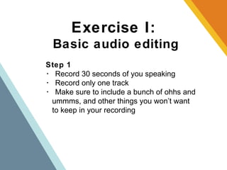 Audacity and Audio Editing | PPT