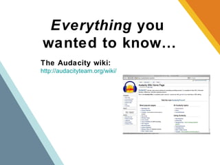Audacity and Audio Editing | PPT