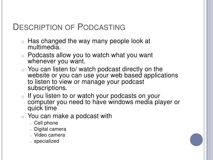 audio podcast definition