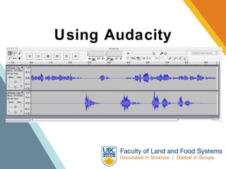 Using Audacity 