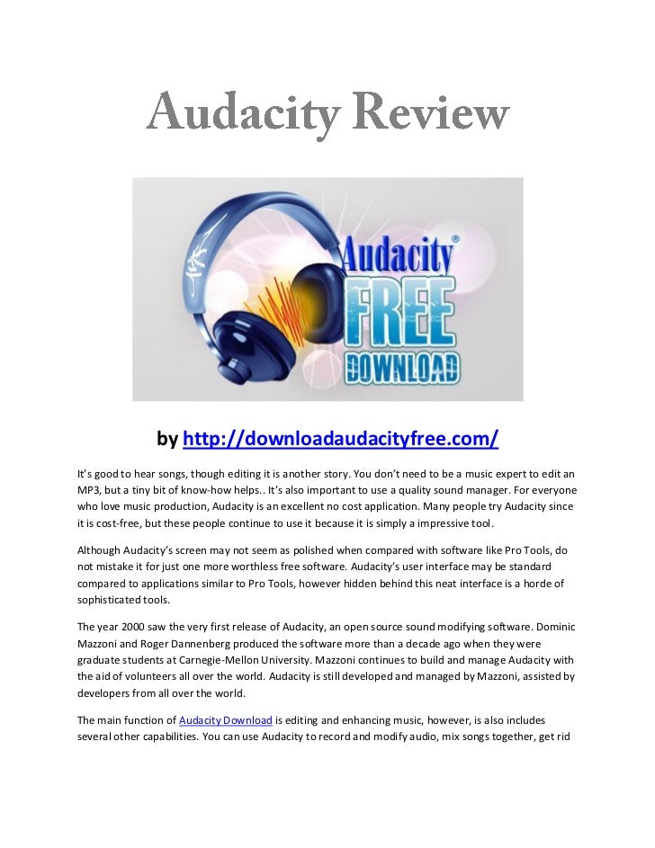 reviews audacity audio editor