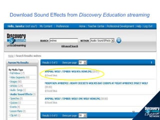 Download Sound Effects from  Discovery Education streaming   