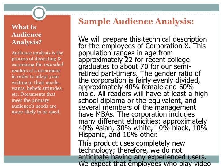 How to write an audience analysis paper