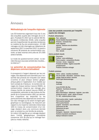 Pôles commerciaux et évolution de la consommation des ménages sur le territoire du SCoT du pays de Lorient. Communication AudéLor n°114, mars 2019