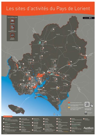 Les sites d'activités du Pays de Lorient. Poster AudéLor, janvier 2016