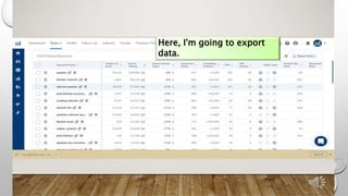 Here, I'm going to export
data.
 