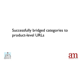 Successfully bridged categories to product-level URLs 