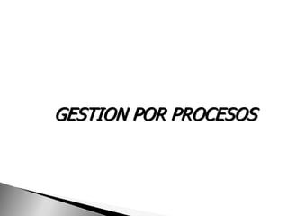 GESTION POR PROCESOS
 