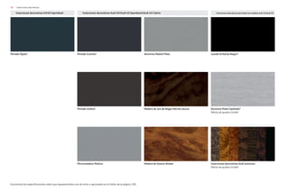 98 Inserciones decorativas
Aluminio Medial Plata
Perlado Granito² Lacado brillante Negro⁴
Micrometálico Platino
Perlado Ópalo¹
Madera de Vavona Ámbar
Aluminio Mate Cepillado⁴
Oferta de quattro GmbH
Inserciones decorativas Audi exclusive
Oferta de quattro GmbH
Madera de raíz de Nogal Marrón oscuro
Perlado Umbra³
Encontrará las especificaciones sobre que equipamientos son de serie u opcionales en el índice de la página 130.
Inserciones decorativas A3/A3 Sportback Inserciones decorativas Audi A3/Audi A3 Sportback/Audi A3 Cabrio Inserciones decorativas para todos los modelos Audi A3/Audi S3
 