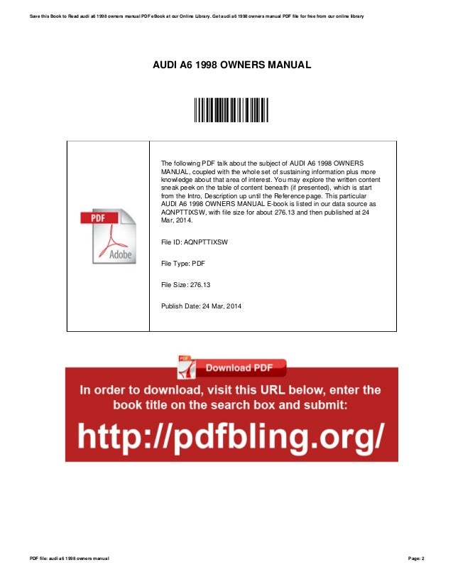 Download owmers msnual in car audi a6