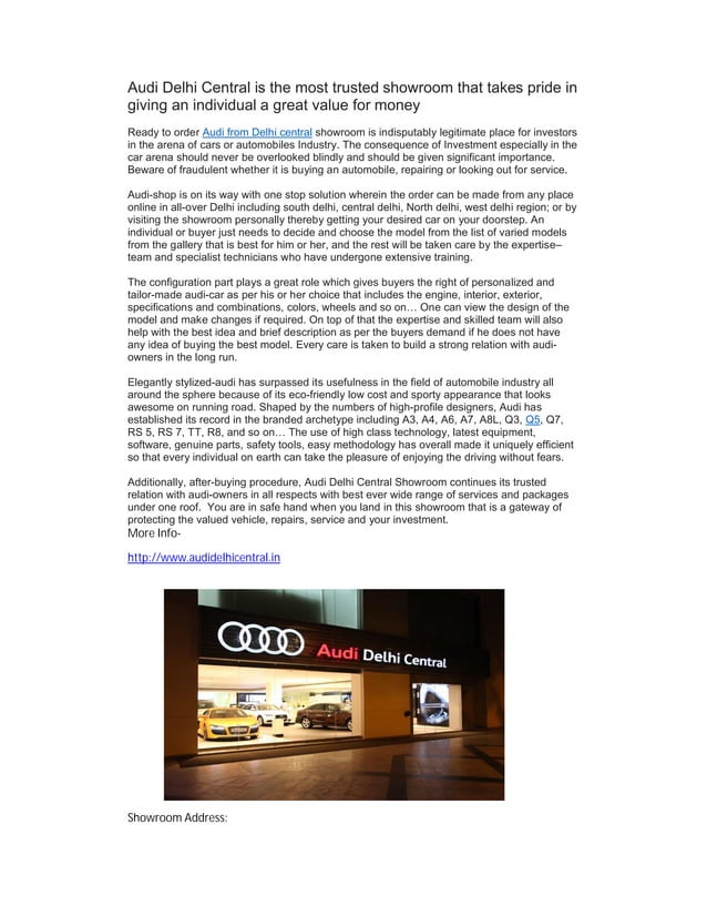 Audi delhicentral PDF