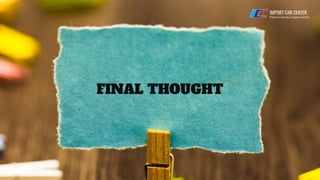 FINAL THOUGHT
 