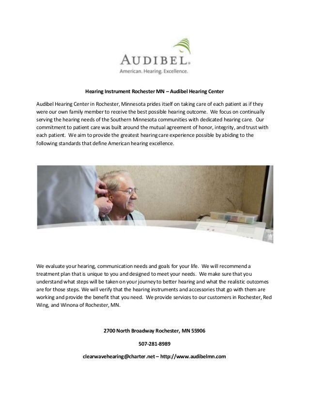 Hearing Instrument Rochester MN Audibel Hearing Center