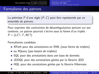 Ontologies étendues pour l'annotation sémantique