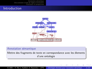 Ontologies étendues pour l'annotation sémantique