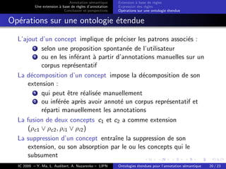Ontologies étendues pour l'annotation sémantique