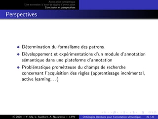 Ontologies étendues pour l'annotation sémantique