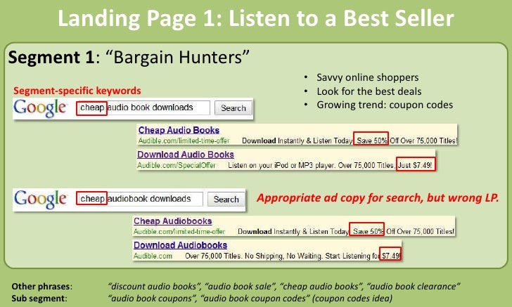 List of audible coupons
