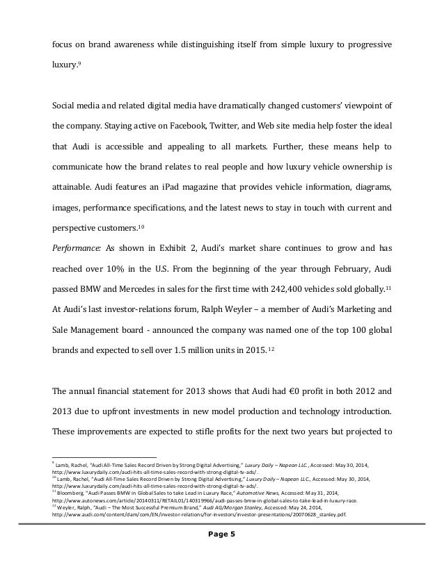 Audi Brand Strategy Evaluation