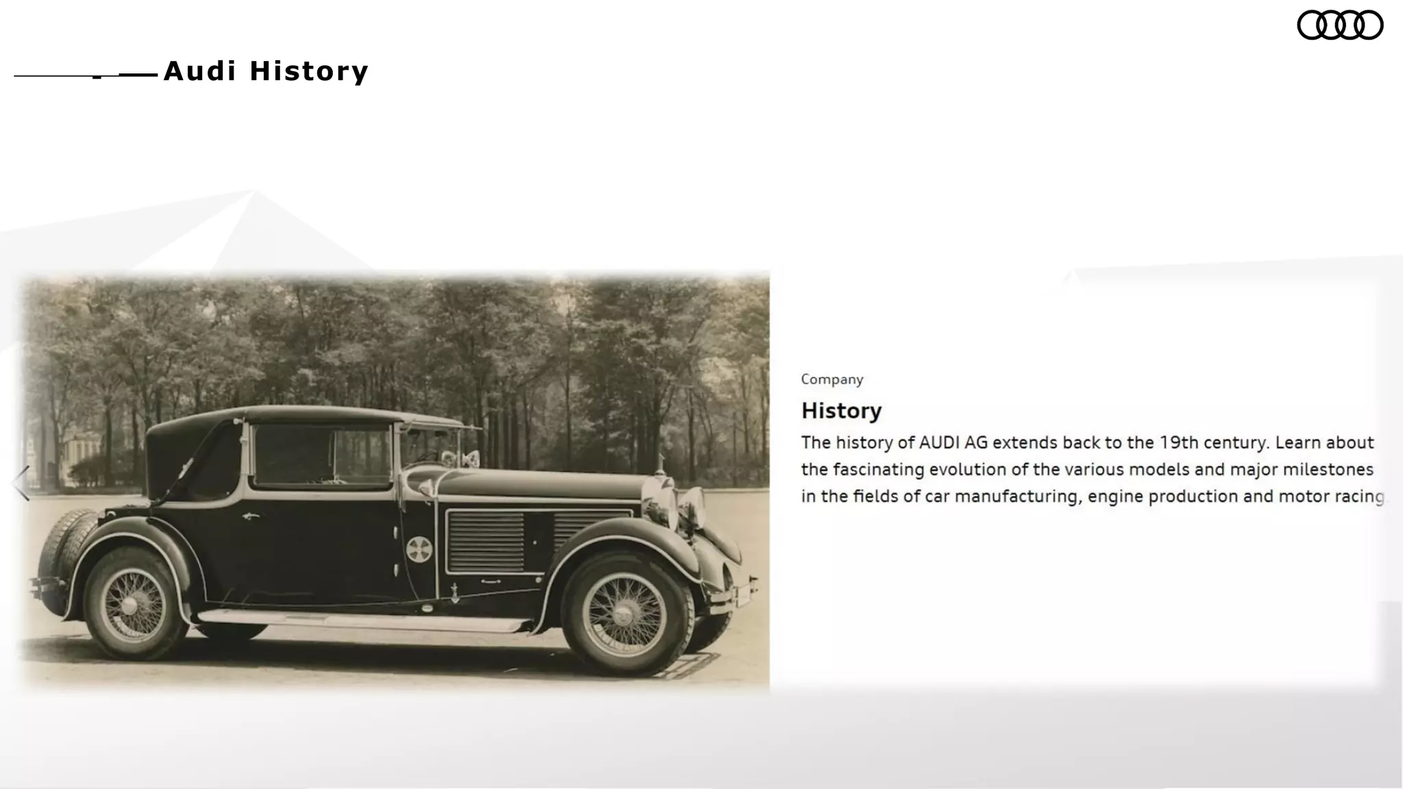 Audi History
 