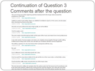 Continuation of Question 3
Comments after the question

 