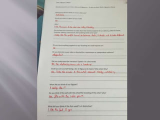 Audience feedback for video and digipak