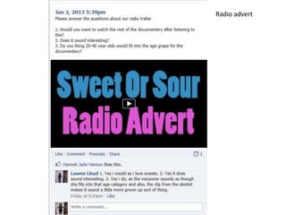 Radio advert
 