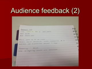Audience feedback (2)

 