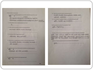 Audience feedback questionnairs