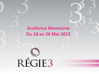 Audience Mawazine
Du 18 au 26 Mai 2012
 