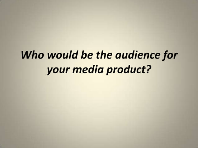 Audience presentation | PPT | Free Download