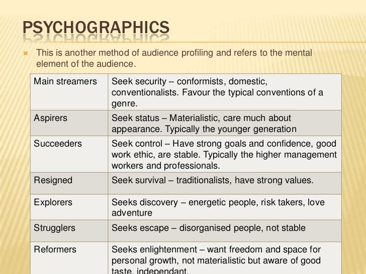 audience profiling example target audience profile template