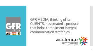 GFR MEDIA,thinkingofits
CLIENTS,hascreatedaproduct
thathelpscomplimentintegral
communicationstrategies.
1
 