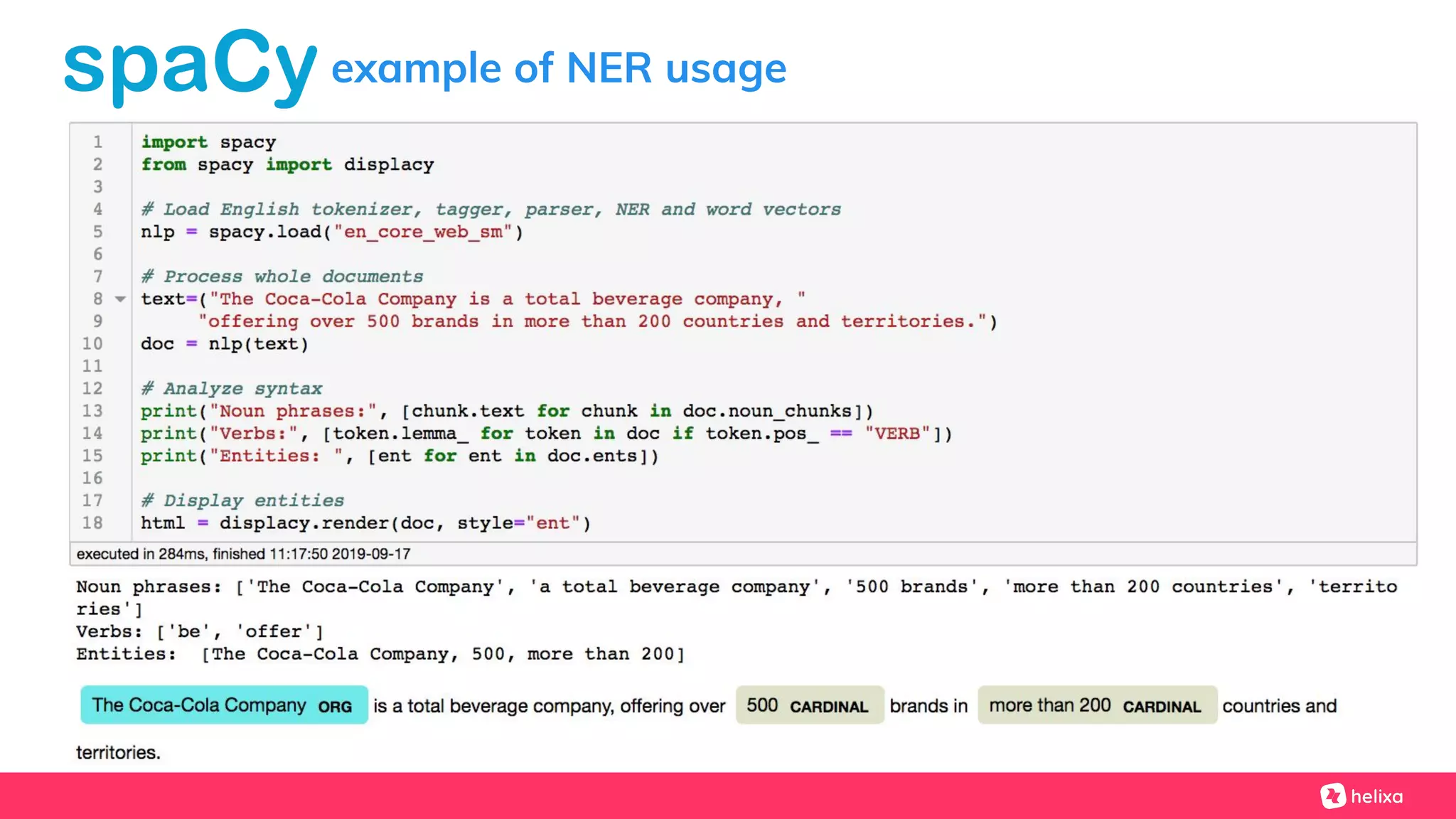 example of NER usage
 