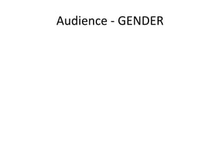 Audience - GENDER
 