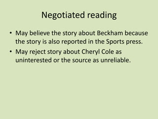 Dominant ReadingCheryl Cole is besotted with her new friend.David Beckham is stunned at being told his career is over, but remains strong.Image and copy send same message.Daily Mirror trusted source of celebrity gossip.