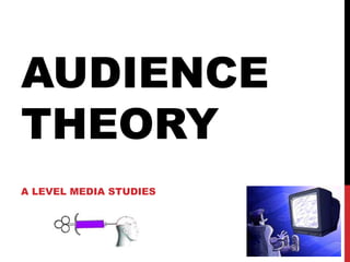 AUDIENCE 
THEORY 
A LEVEL MEDIA STUDIES 
 