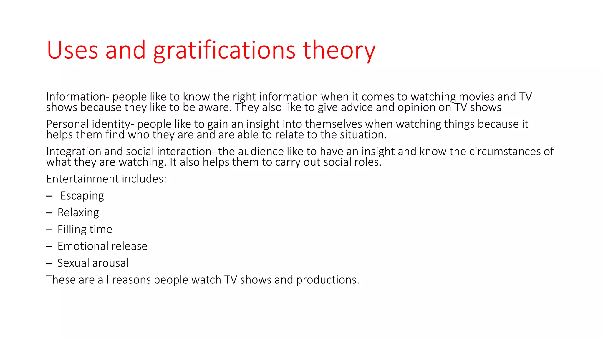 Audience Theory Ppt