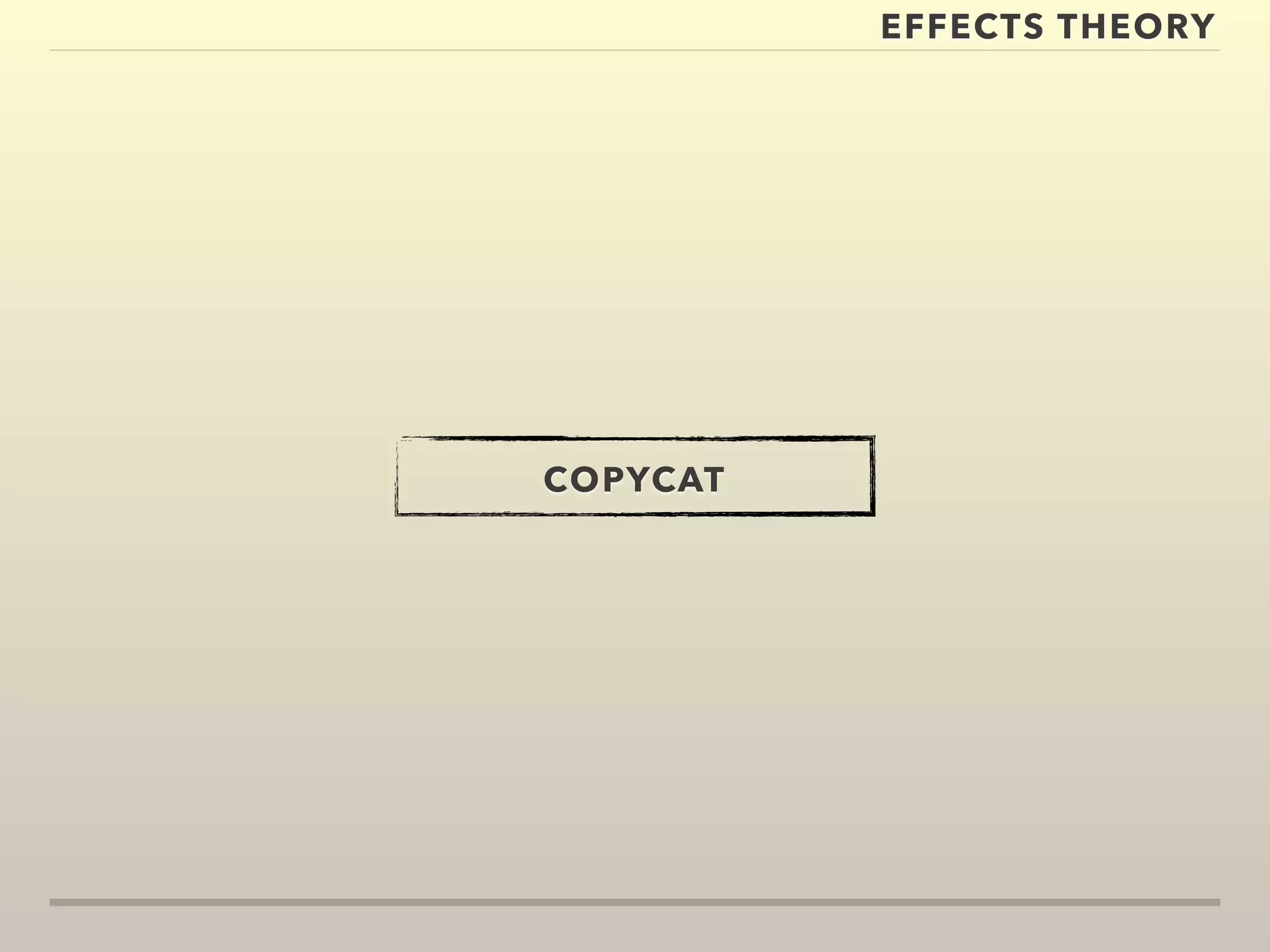EFFECTS THEORY 
COPYCAT 
 
