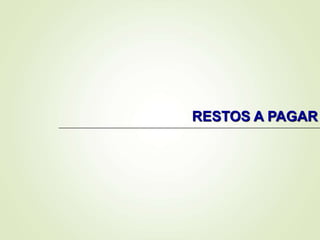 RESTOS A PAGAR
 