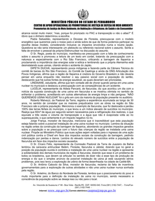 Audiência pública itacuruba