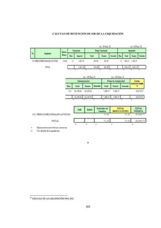  
                                                                                    




                                   CÁLCULO DE RETENCIÓN DE ISR DE LA LIQUIDACIÓN




                                                                20




                                                            
20
     CÁLCULO DE LA LIQUIDACIÓN PAG 201 


                                                               183 

 
 