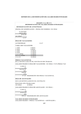  
                                                                




    REPORTE DE LA DETERMINACIÓN DEL SALARIO DIARIO INTEGRADO




                              197 

 
 