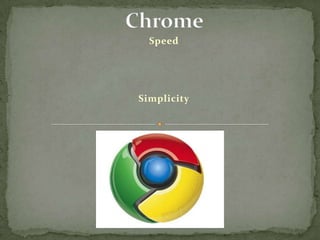 Speed




Simplicity
 