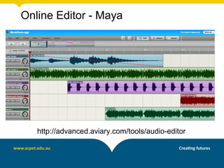 Online Editor - Maya




   http://advanced.aviary.com/tools/audio-editor
 